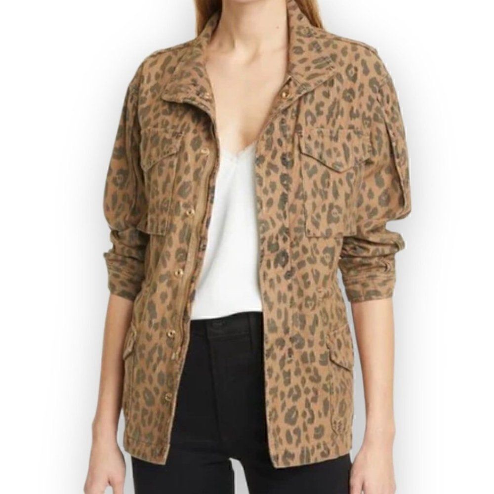 FRAME Spring Cheetah Service Cargo Jacket $265